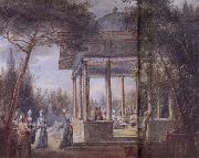 Jean-Baptiste Hilair Harem Scene oil painting on canvas
